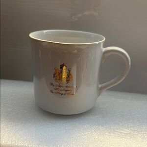 Gevalia Kaffe Ceramic White Glaze Finish Elegant White Collectible Coffee Mug